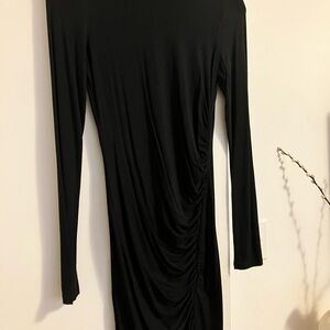 Long sleeve knit mini dress